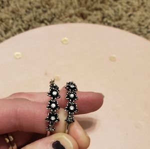Fossil brand  Floral Hoop Earrings